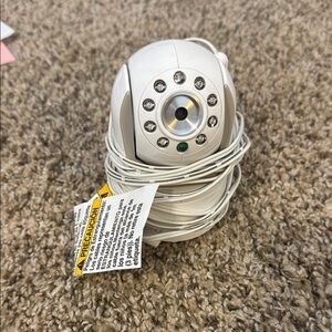 Compact White Security Camera with Night Vision